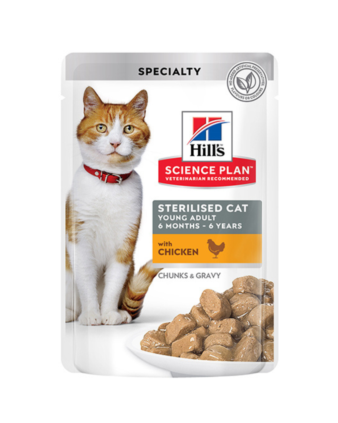 Hills Science Plan Sterilised Adult Cat Wet Food with Chicken Pouches