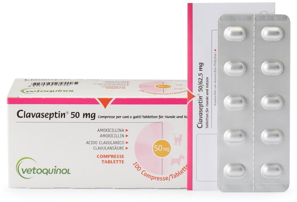 Clavaseptin Amoxicillin 50mg 10 Tablets