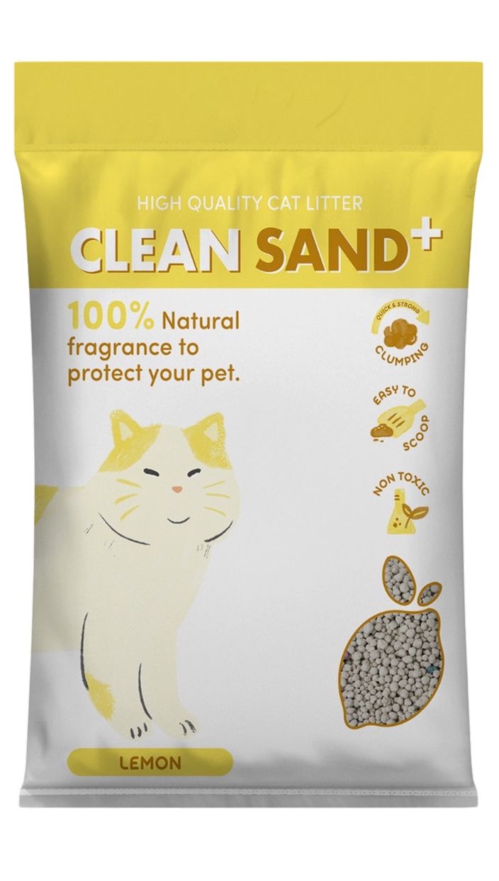 Clean Sand - Ball Shaped Bentonite Cat Litter - Lemon - 25 Ltr