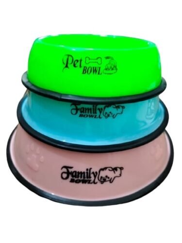 Colour Plastic Feeding Bowl For Cats and Dogs