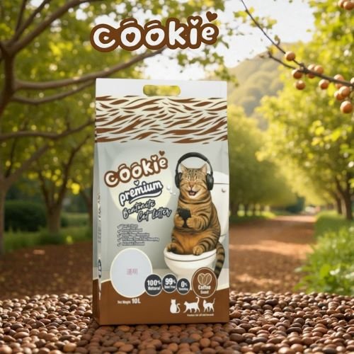 Cookie Premium Bentonite Cat Litter – Coffee (10L)