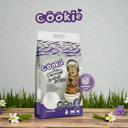 Cookie Premium Bentonite Cat Litter – Lavender (10L)