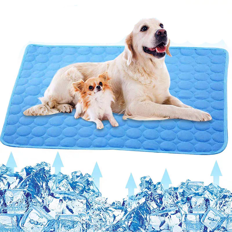 Cats and Dogs Cooling Mat, No Need to Freeze Or Refrigerate This Cool Pet Pad Keep Your Pet Cool, Machine Washable