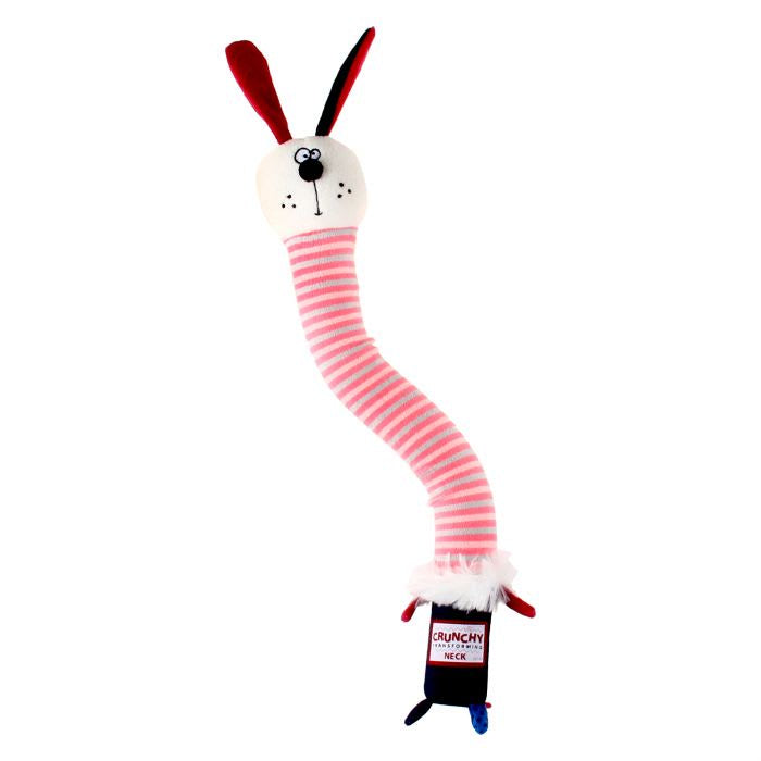 Crunchy Neck ‘Plush Friendz’ Rabbit with Bone & Squeaker Small