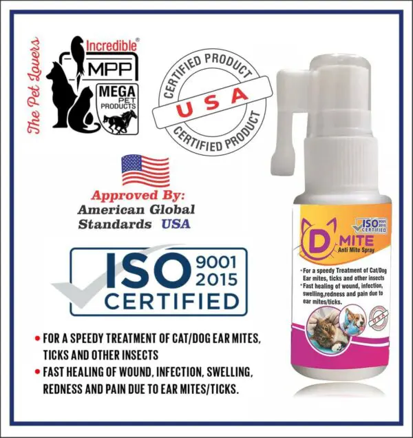 D-Mite for Cat and Dog Ear mites, ticks and other insects