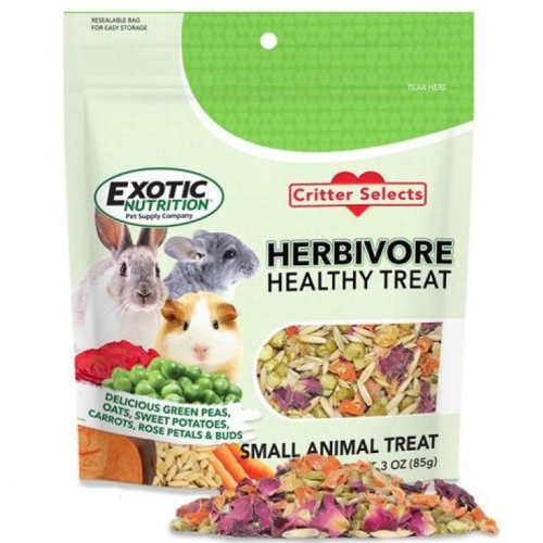 EXOTIC NUTRITION CRITTER SELECTS HERBIVORE HEALTHY TREAT 3OZ