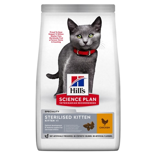 Hill’s Science Plan Sterilised Kitten Food with Chicken (1.5kg) NB