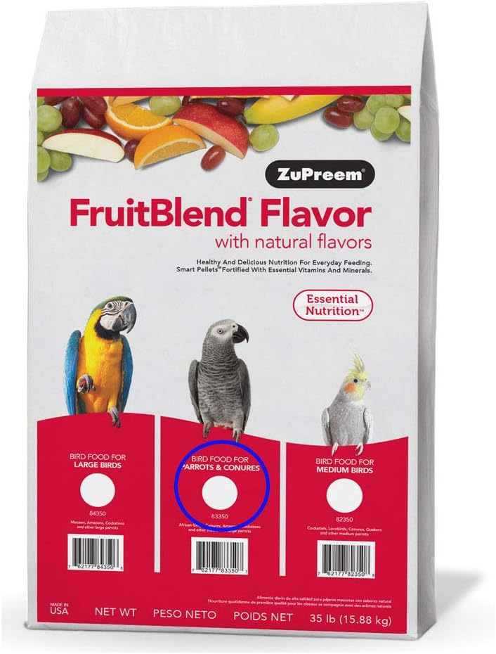 Zupreem FruitBlend for Medium/Large Parrots 35 lbs (15.88 kg)