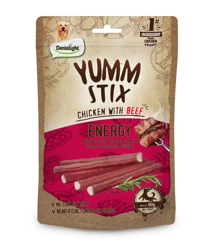 DENTALIGHT YUMM STIX DOG TREAT 50G