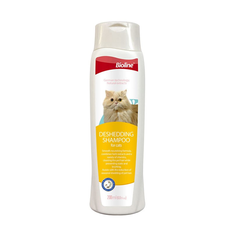 Bioline Deshedding Shampoo for Cats – Reduce Shedding & Promote Healthy Coat 200mL | Buy Online in Pakistan
