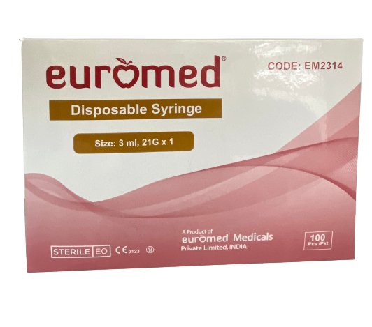 Disposable Syringe 3ml 100 pcs