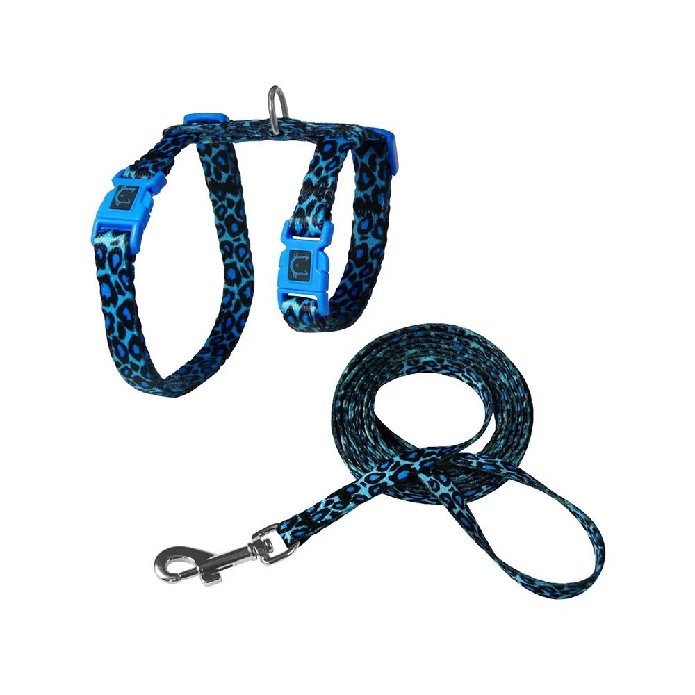 Doco 6 Feet Cat Harness and Leash - Blue