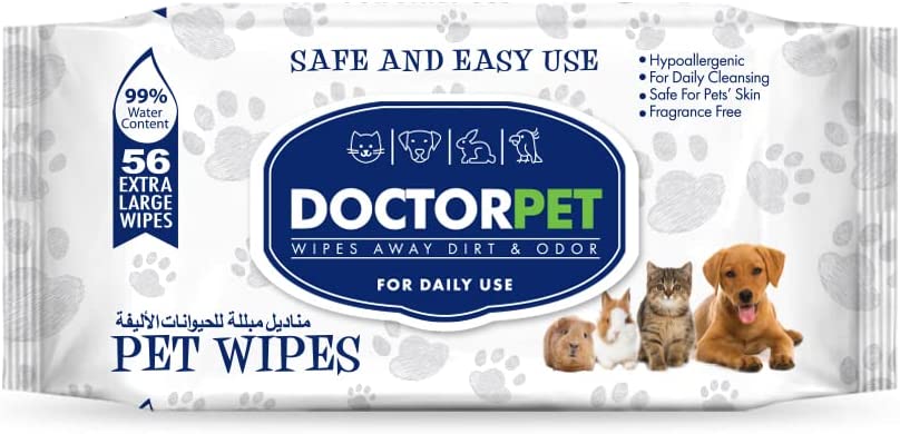 Doctor Pet Wipes 56's