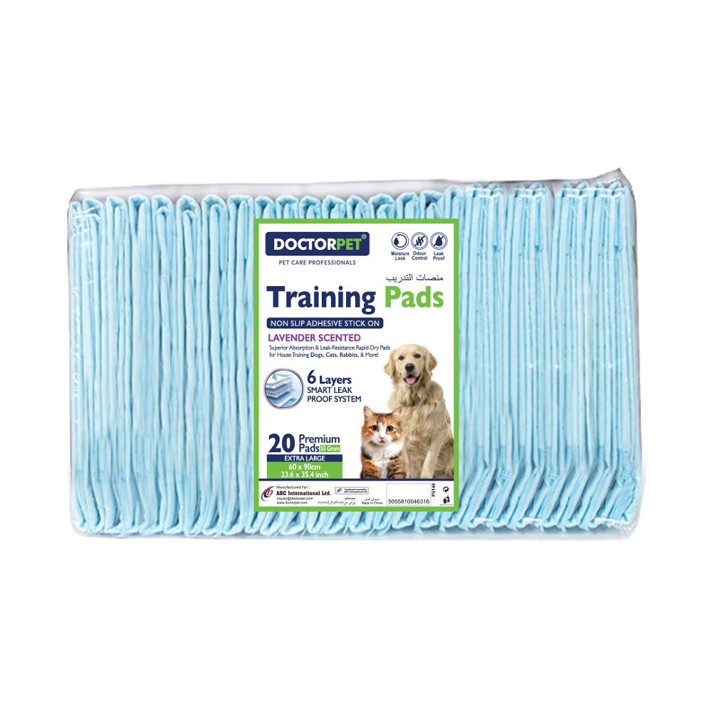 Doctor Pet Lavender Training Pads - 20ct - Extra Large - 60 x 90 cm