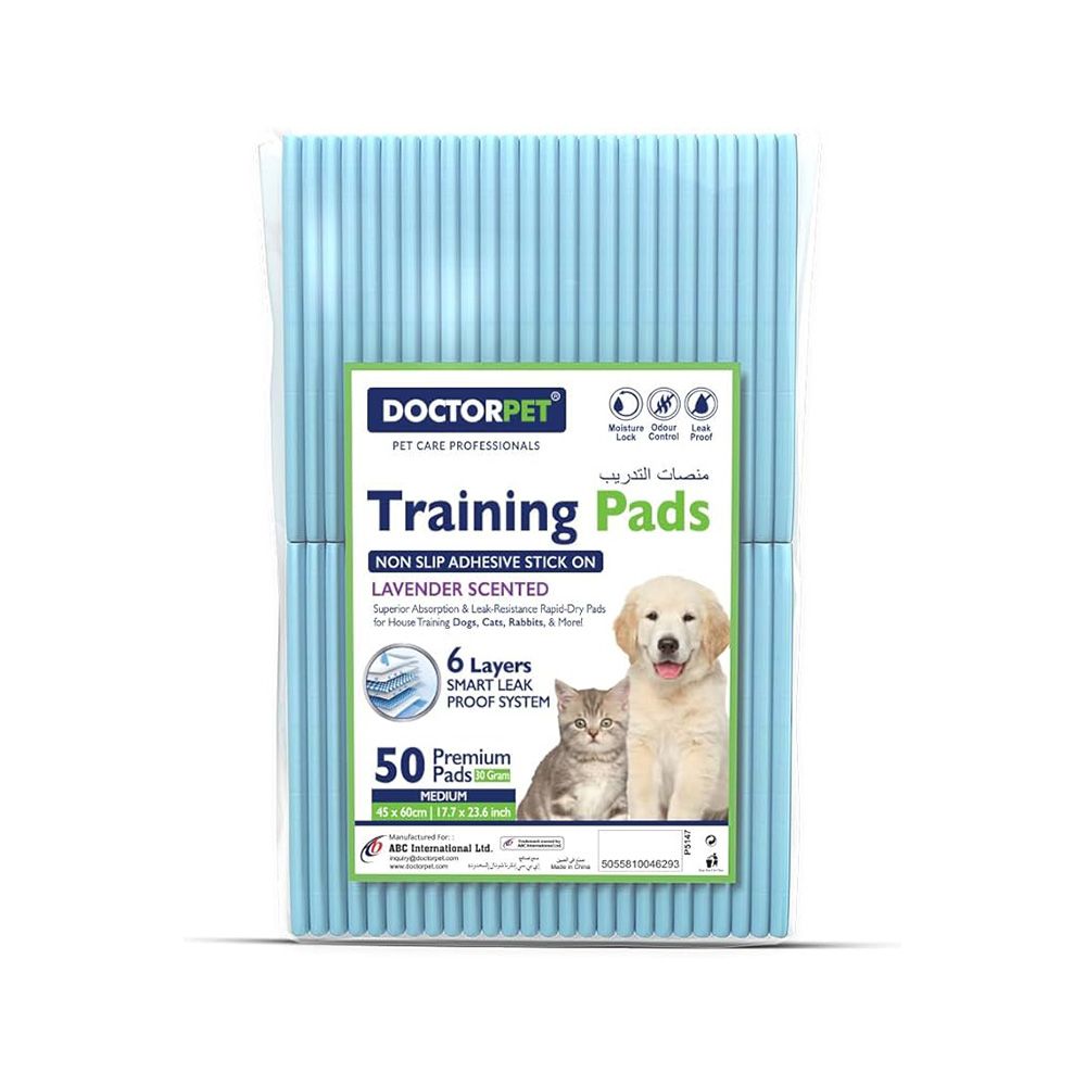 Doctor Pet Lavender Training Pads - 50ct - Medium - 45 x 60 cm