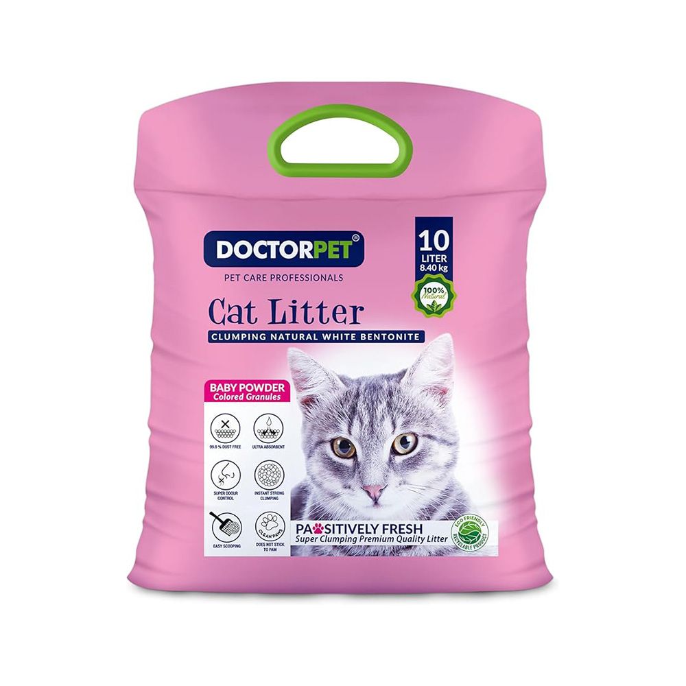 Doctor Pet Super Clumping Micro Bentonite Baby Powder Cat Litter
