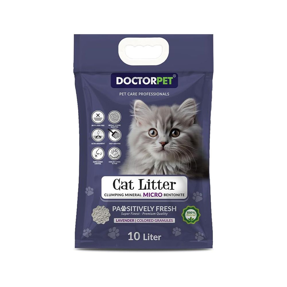 Doctor Pet Super Clumping Micro Bentonite Cat Litter - Lavender Scented
