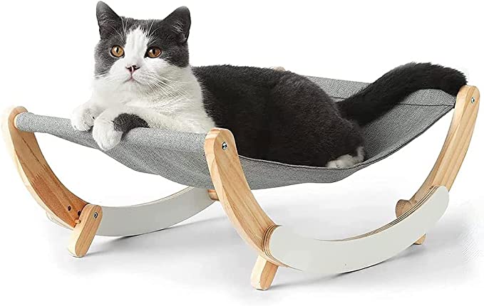 Cat Bed Anti-slip Mat Design,Washable Cloth Pad,Solid Wood Cat Bed,for Little Cat and Little Dog