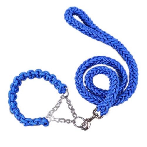 Dog Round Rope Leash With Collar Imported