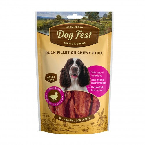Dog Fest - Duck Fillet on Chewy Stick Adult Dogs 90G (3.17Oz)