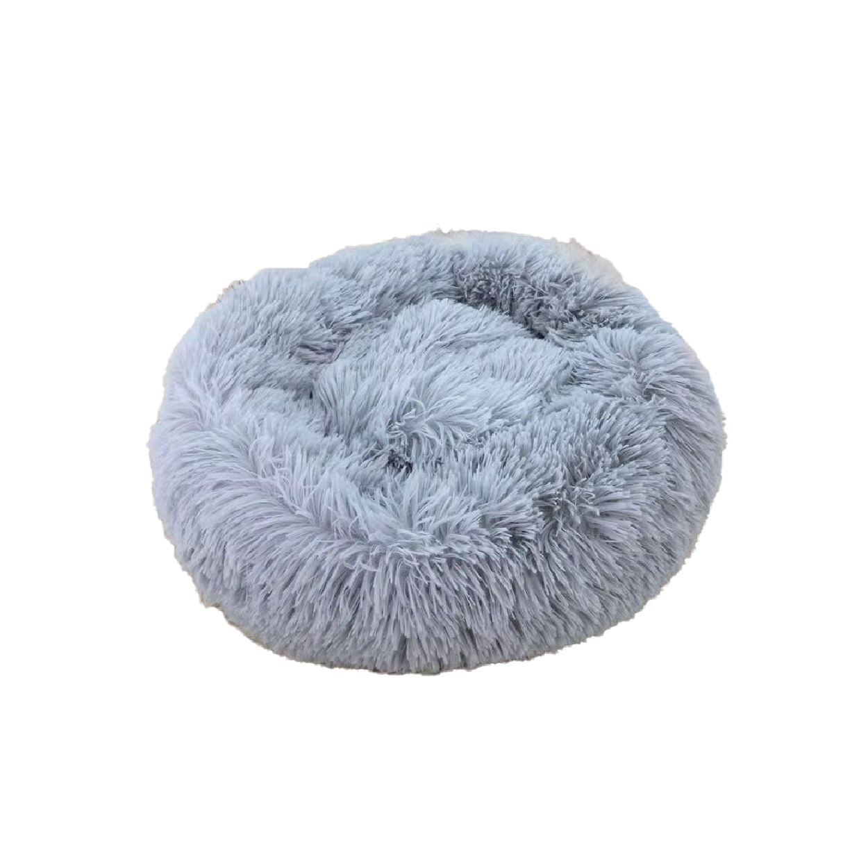 Donut Fluffy Pet Bed Gray (L: 70 CM, XL: 80 CM)