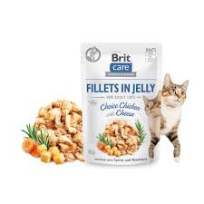 Brit Care Fillets In Jelly For Adult Cats-Choice Chicken With Cheese (85g)