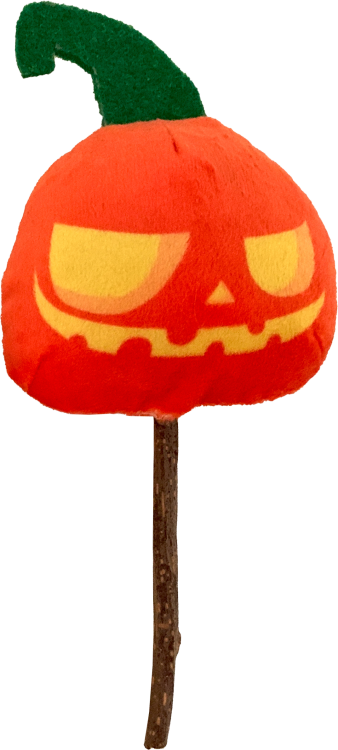 Bobby Cat Toy Fright Pumpkin W/ Silvervine 15cm
