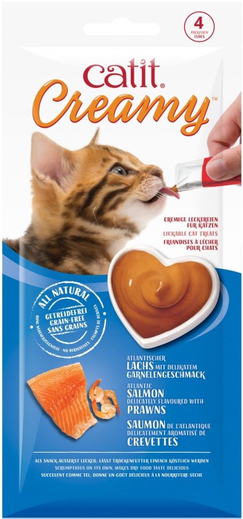 Catit Creamy Lickable Cat Treats Salmon - 12X(4x10g)