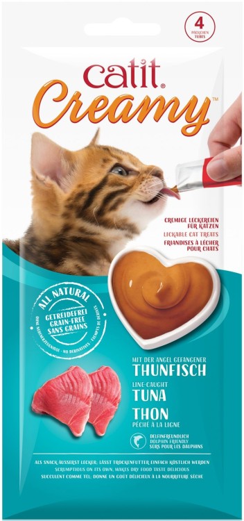 Catit Creamy Lickable Treats Tuna - 12X(4x10g)