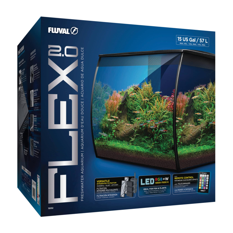 Fluval Flex 2.0 Aquarium Kit Black 57 L
