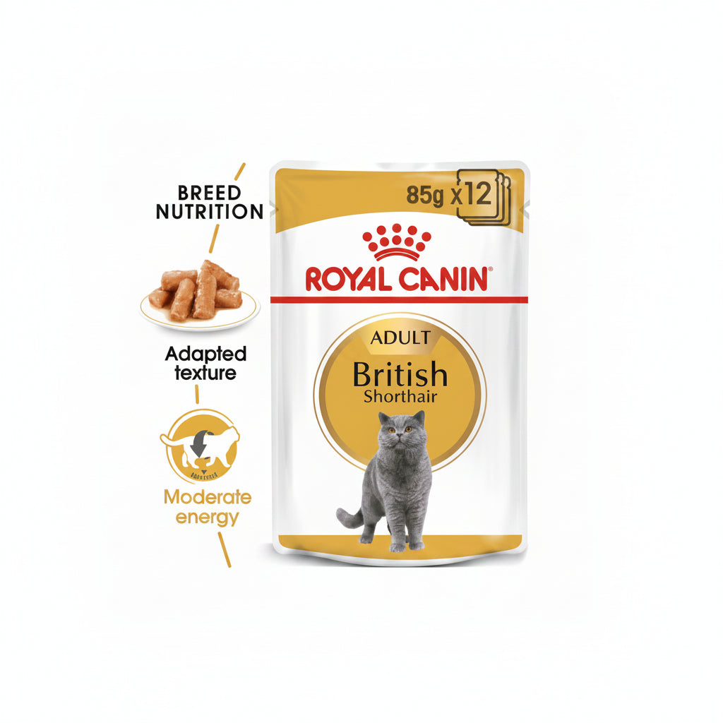Royal Canin Feline Breed Nutrition British Shorthair (Wet Food - Pouches) 12 x 85 g