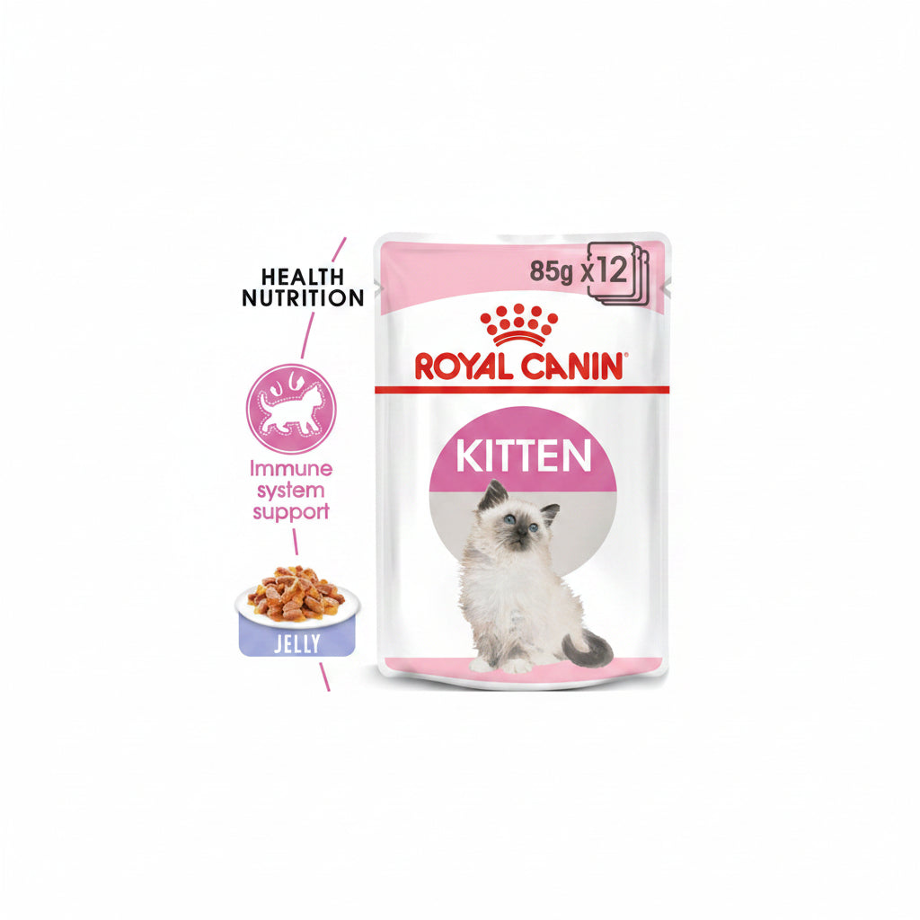 Royal Canin Feline Health Nutrition Kitten Jelly (Wet Food - Pouches) 12 x 85 g