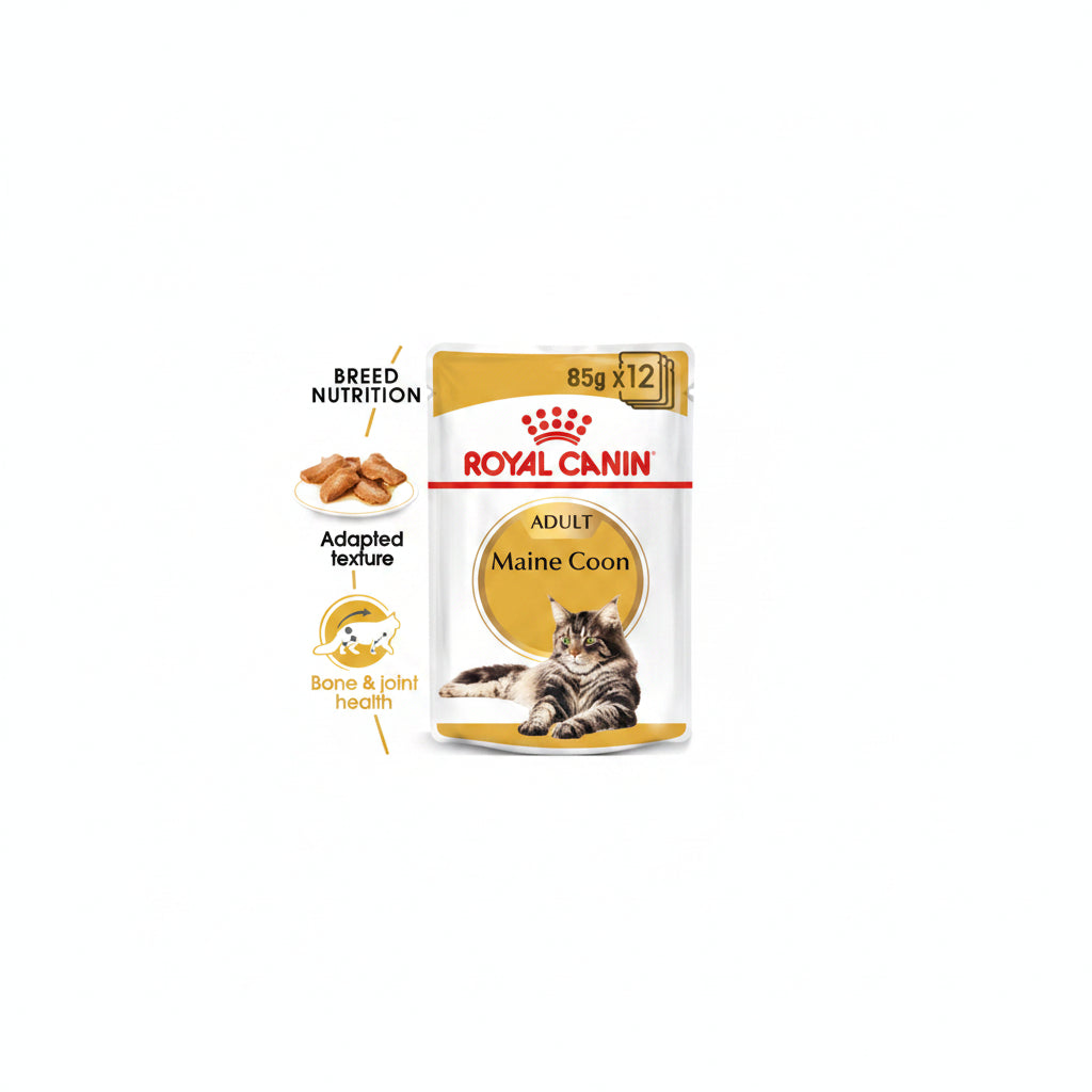 Royal Canin Feline Breed Nutrition Maine Coon (Wet Food - Pouches) 12 x 85 g