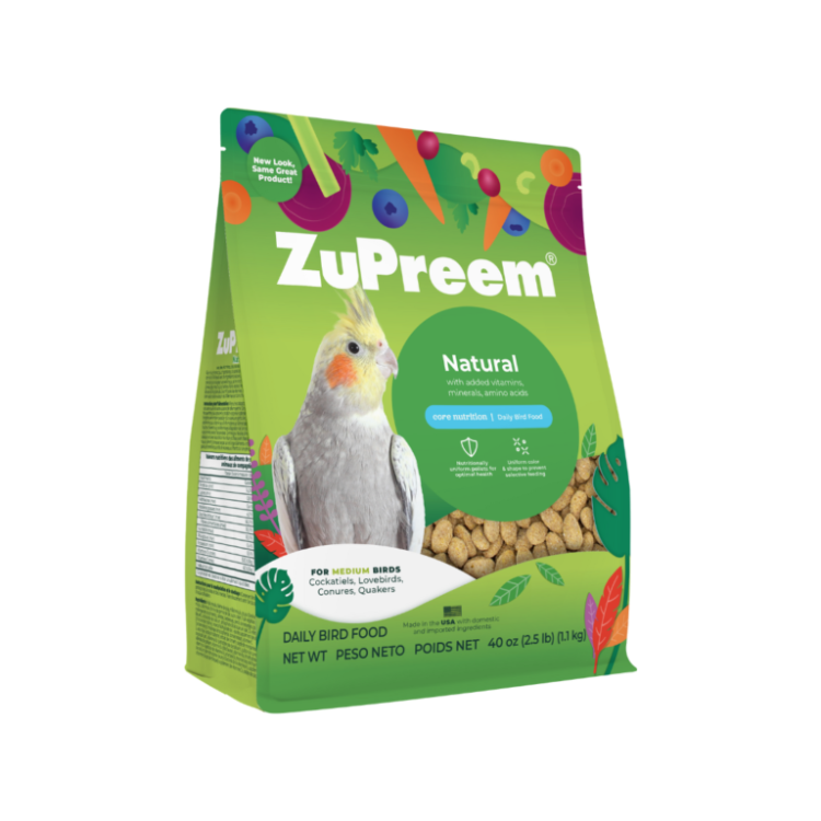 Zupreem Natural Avian Diet - Cockatiels - 2.5lb (1.13kg)