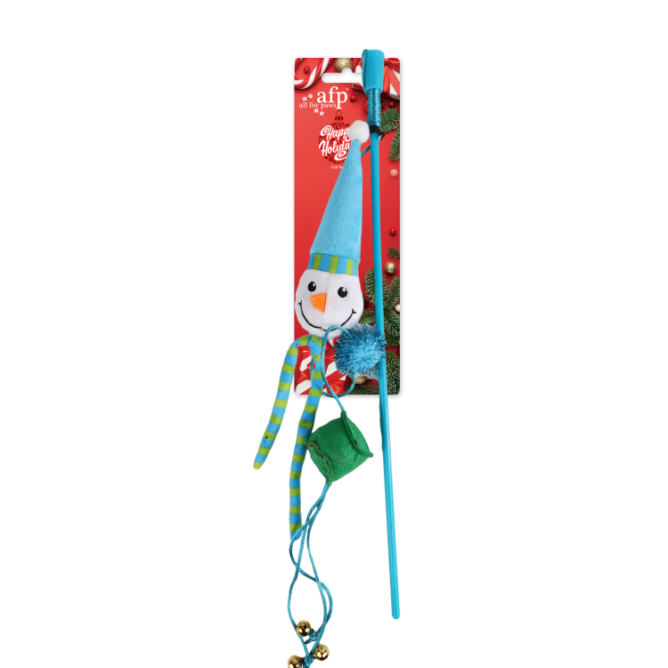 All For Paws Snow Man Cat Wand