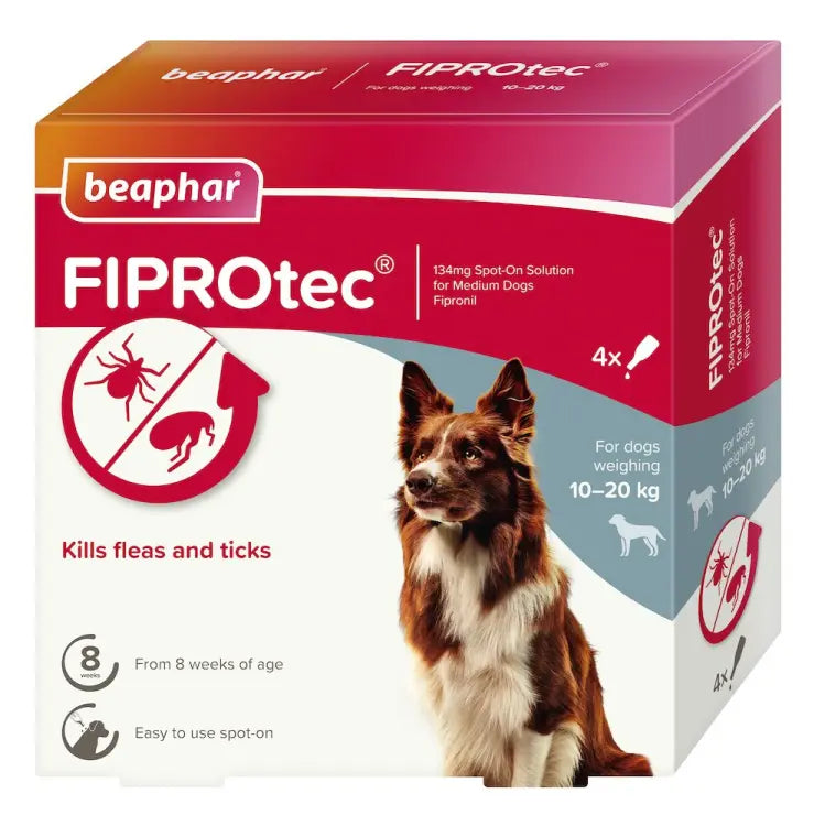 BEAPHAR FIPROTEC FOR MEDIUM DOG - 4 PIPETTES