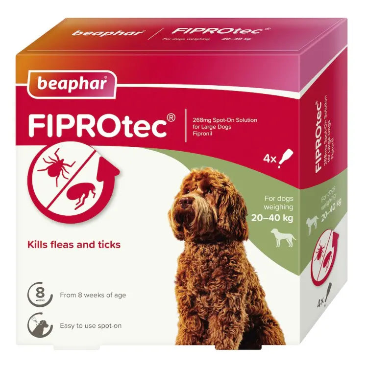 BEAPHAR FIPROTEC FOR LARGE DOGS - 4 PIPETTES