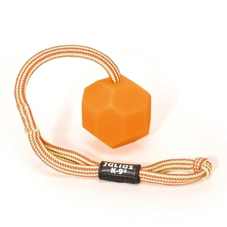 Fluorescent ball with string - Neon orange diam.6 cm Soft silicon