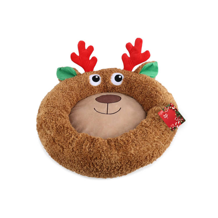 All For Paws Merry Comfortable Bed - Reindeer