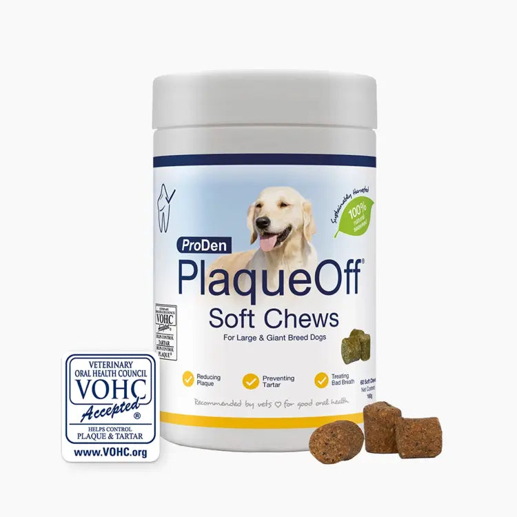 PRODEN PLAQUEOFF SOFT CHEWS FOR LARGE AND GIANT DOG 60CHEWS 180G