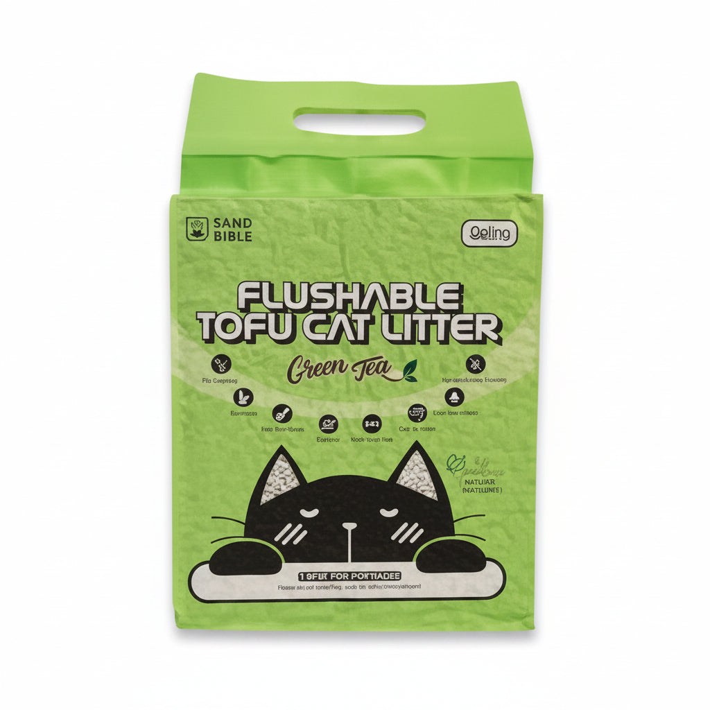 Sand Bible Flushable Tofu Cat Litter Green Tea 7L