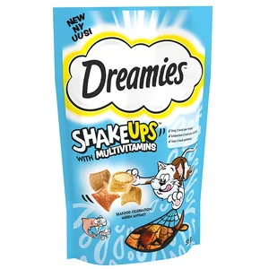 Dreamies Shakeups with Multivitamins Cat Treats Seafood Flavour – 55 G