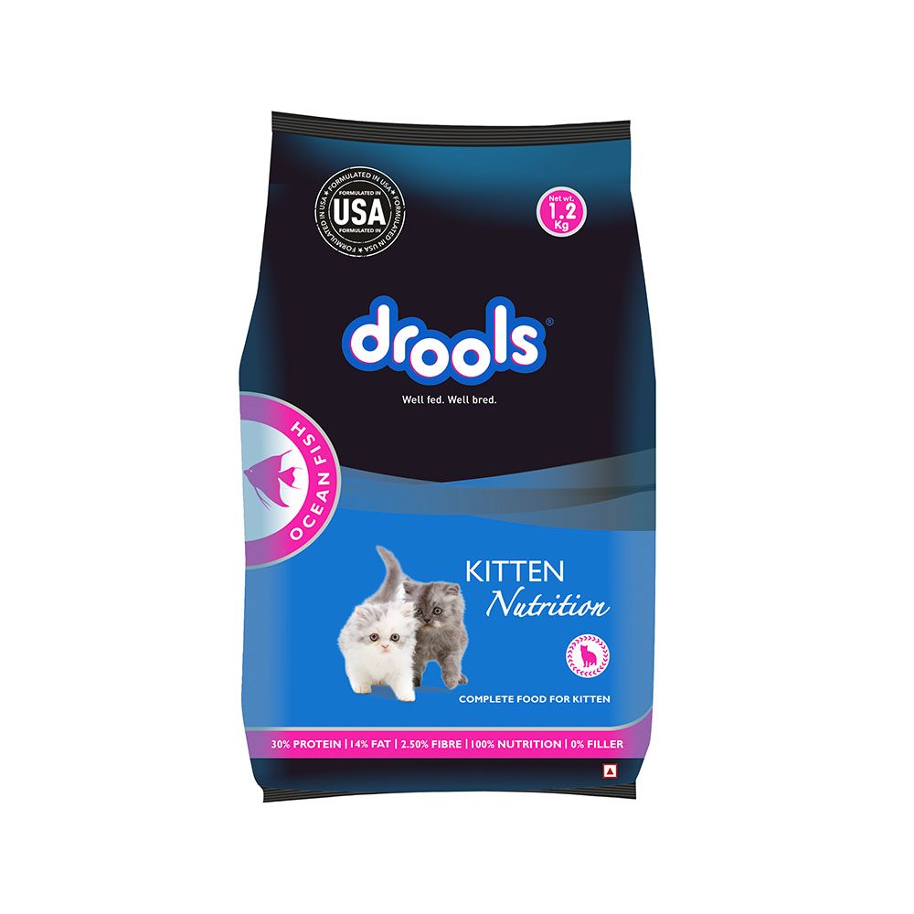 Drools Ocean Fish Kitten Nutrition Dry Kitten Food - 1.2 Kg