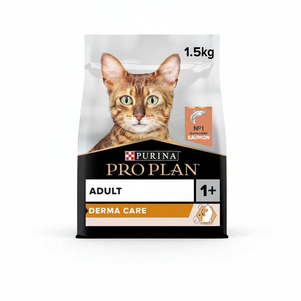 Purina Pro Plan Adult Derma Care, Dry Cat Food with Salmon, 1.5 kg