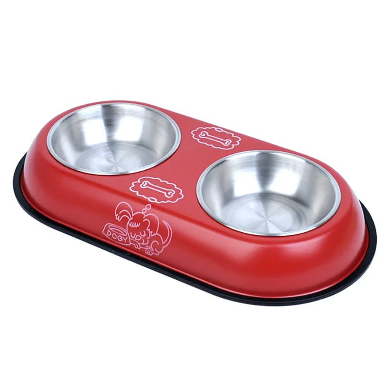 Dual Stainless Steel Pet Bowls