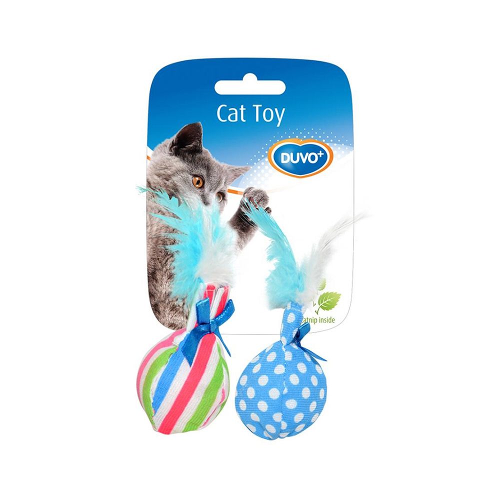 Duvo+ Balls with Feather Cat Toy Assorted