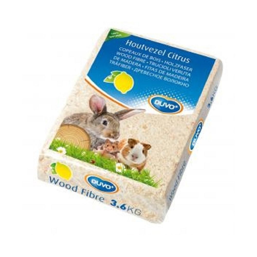 Duvo+ Wood Fibre Lemon For Small Animals - 3.6 Kg