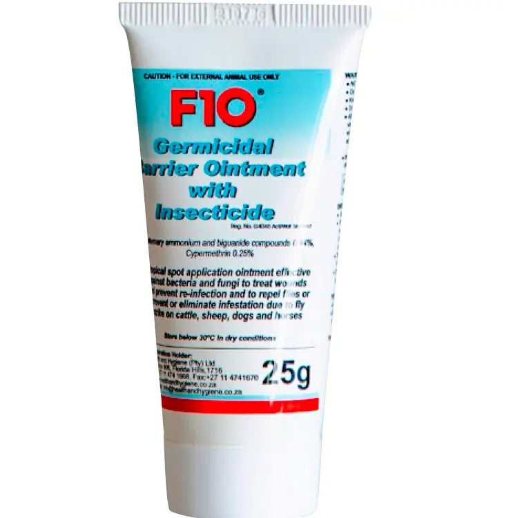 F10 GERMICIDAL ANTISEPTIC, ANTIBACTERIAL, ANTIFUNGAL OINTMENT WITH INSECTISIDE