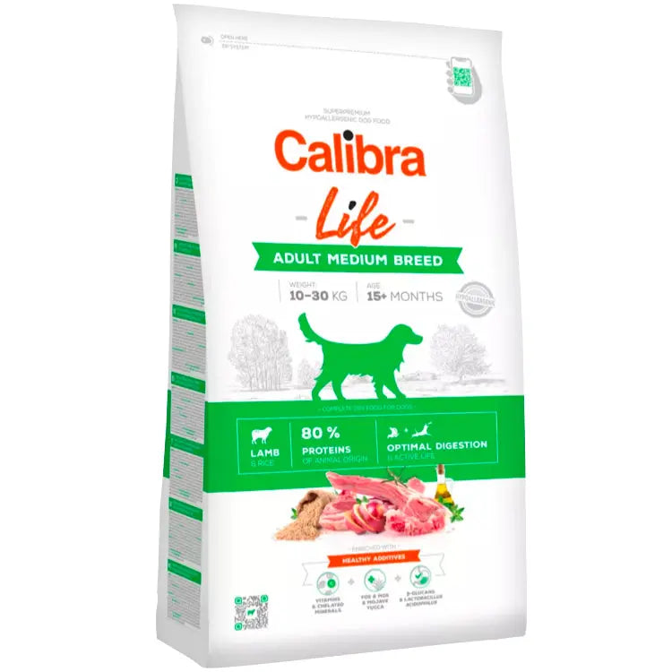 CALIBRA DOG LIFE ADULT MEDIUM BREED DRY DOG FOOD