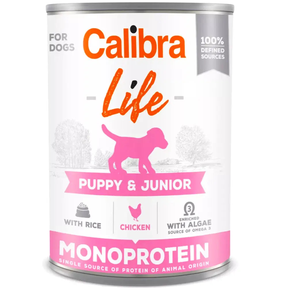 Calibra Dog Life Can Puppy & Junior Monoprotein Wet Food 400g